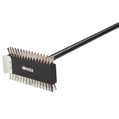 CS 40290 BROILER BRUSH W/SCRAPER 30" HANDLE  6EA/CS